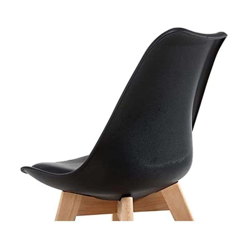 Modern Armless Padded Counter Chairs - Black