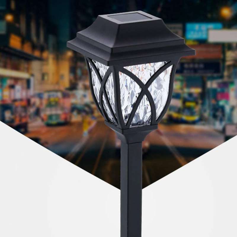 Outdoor Waterproof Plastic Solar Garden Pathway Lights - Pack of 6