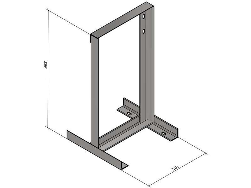 Square Bracket Wallmount 55cm
