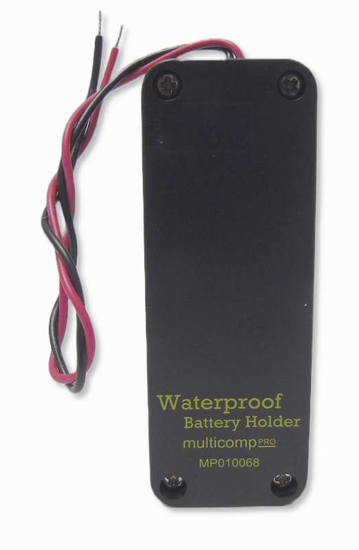 Multicomp Pro (MP010068) Battery Holder 2xAAA Size, 150mm, Screw, IP65