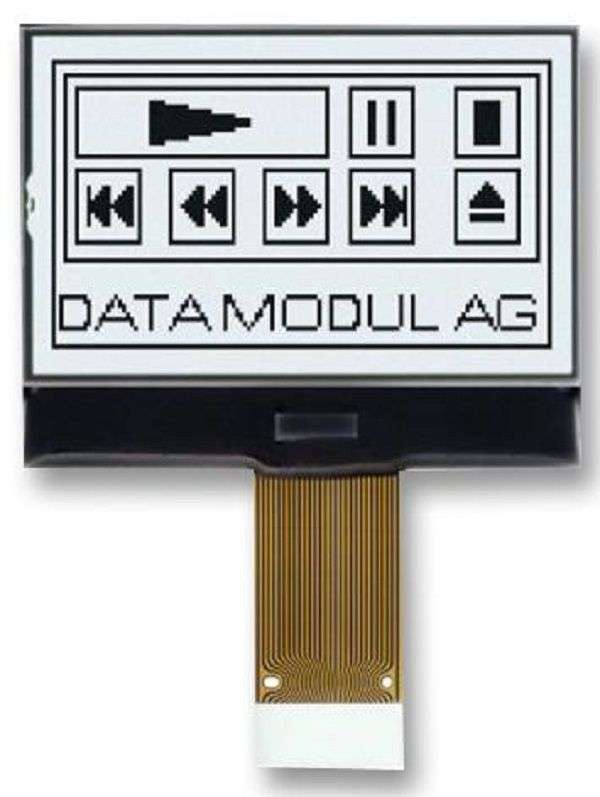 Barton (BTHQ128064AVD1-COG-FSTF-12-LEDWHITE) Graphic LCD, Black on White