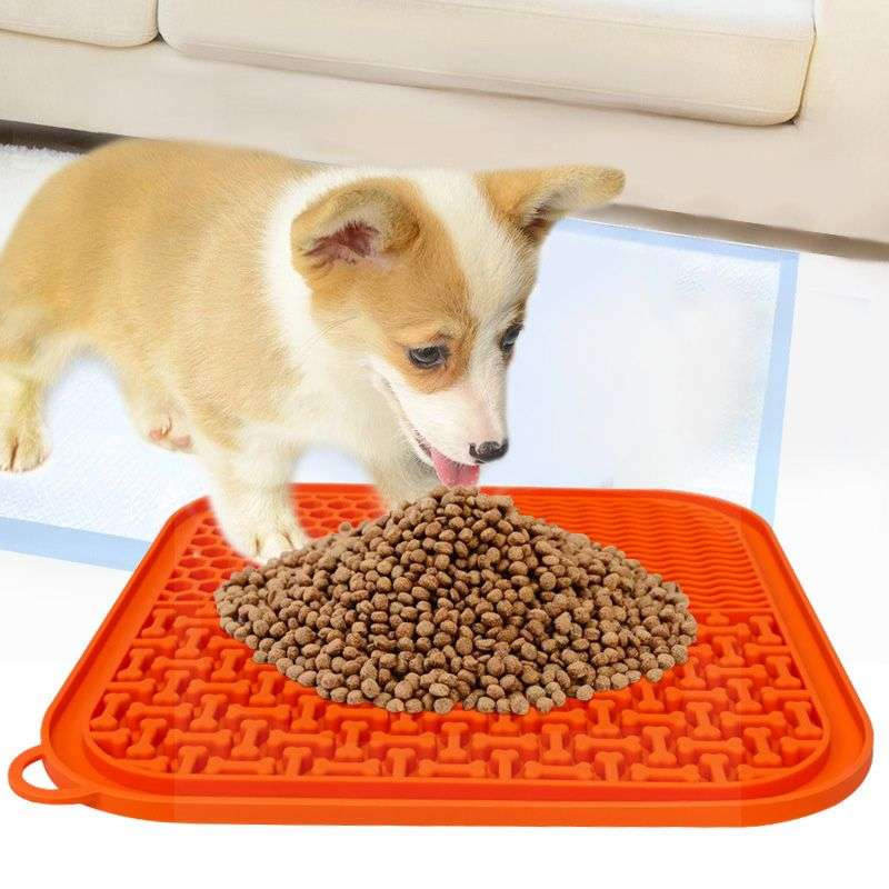 DHAO Dog Slow Feeder Licking Mat Dispensing Treater - Blue