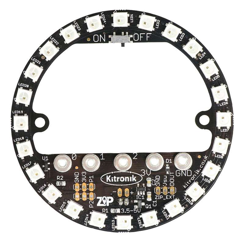 Kitronik (5625) ZIP Halo for micro:bit, 24 x Full Colour ZIP LEDs