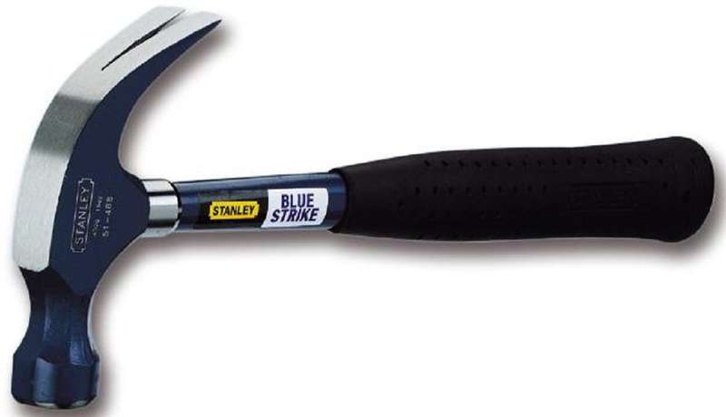 Stanley (51-488)Claw Hammer, Blue Strike, Tubular Steel Handle, 450 g