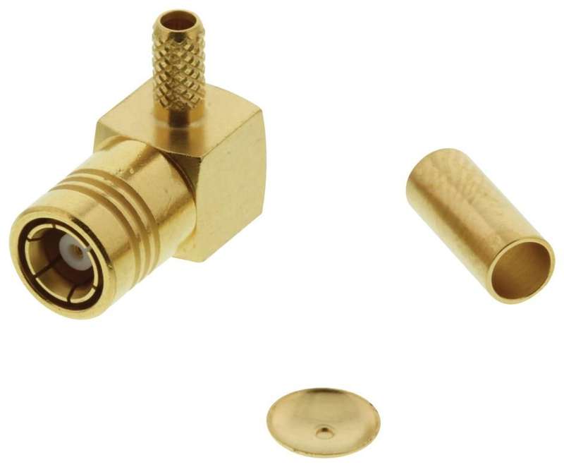 Radiall (R114186000) RF / Coaxial Connector, SMB Coaxial, Right Angle Plug