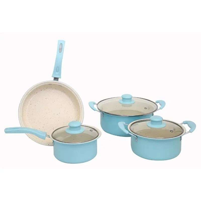 Non-Stick Cookware Set - Blue - 13 Piece