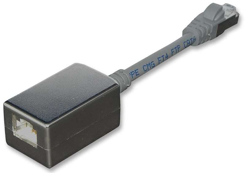 Tuk (STS) Ethernet Cable, Port Saver, Cat6, Grey, 100 mm