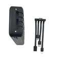 High Capacity Portable 20,000 mAh Power Bank with Built-In Cables (BLACK)