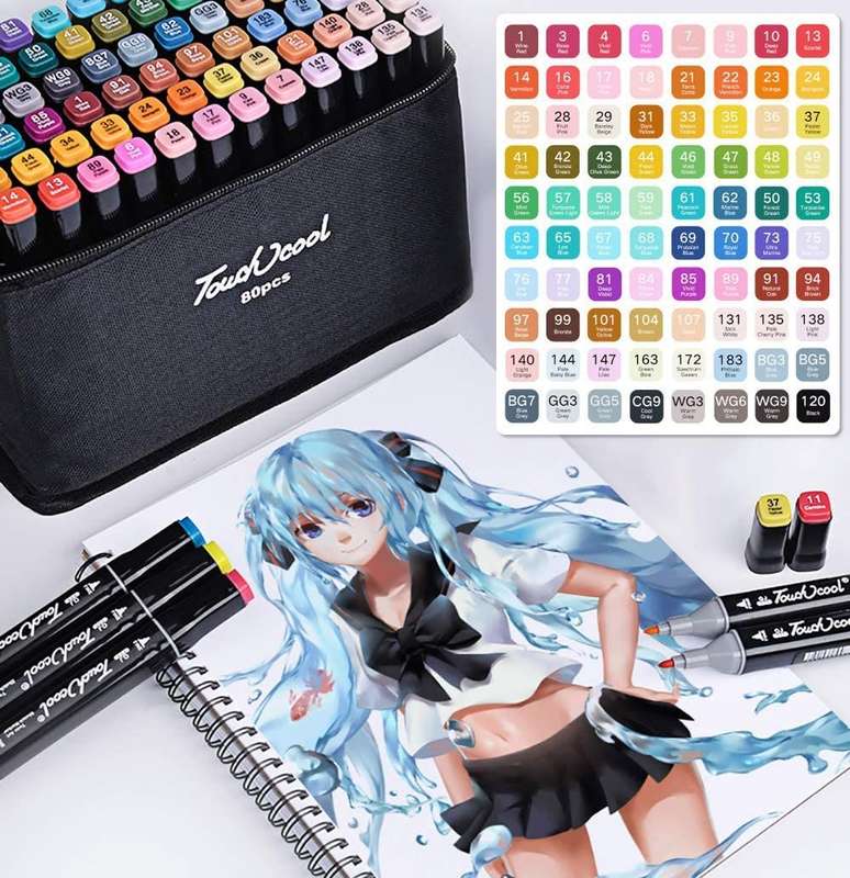 80 Pieces Of Double Head Alcohol Oil Color Art Marker Set