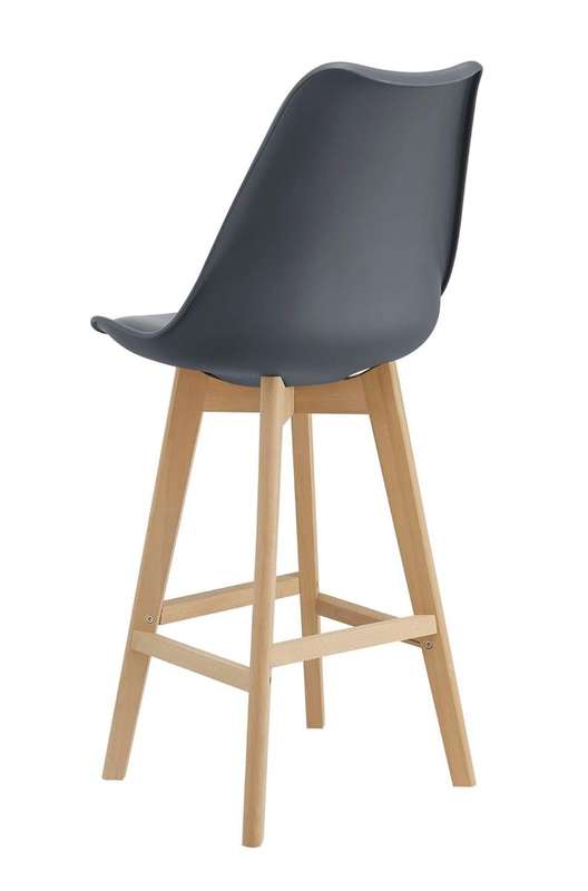 Modern and Stylish Padded Bar Stool - Black