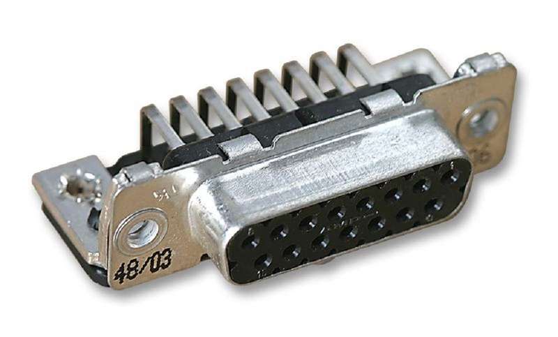 TE Connectivity (1-106506-2) D Sub Connector, DB15, 15 Contact, Receptacle
