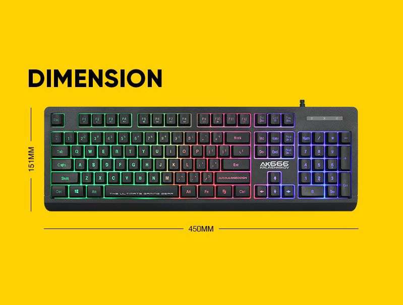 Armaggeddon AK-666 Kalashnikov Membrane Gaming Keyboard