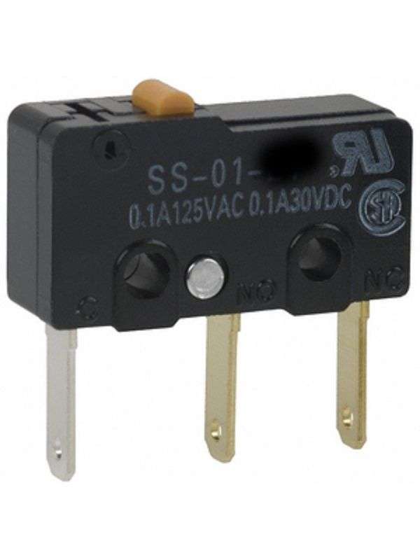 Omron (SS-01) Microswitch, Subminiature, Pin Plunger, SPDT, Solder