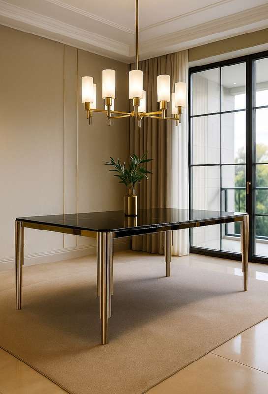 Elegant And Modern Glass Dining Table