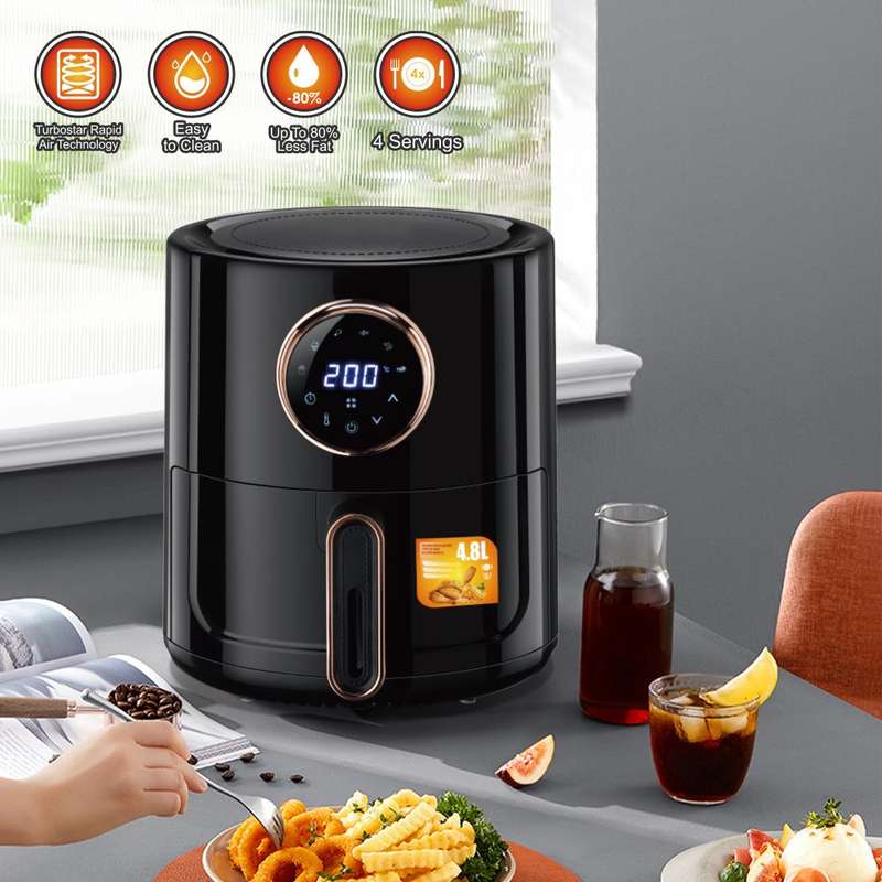 Beautiful Round Multi-Function Non-Stick Electric Air Fryer - 4.8L