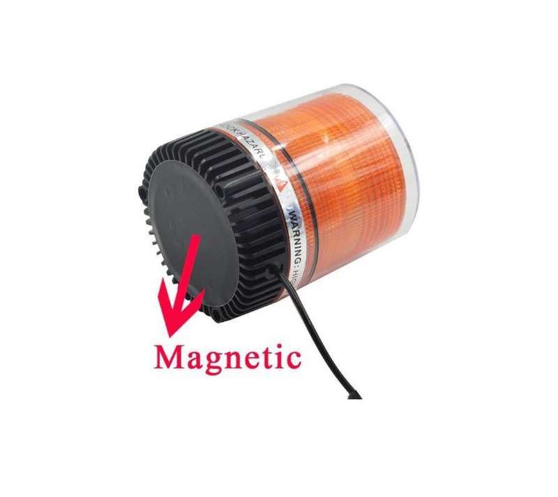 Strobe Warning Light Xenon With Magnetic Vehicle Top Mount 12v - Yellow