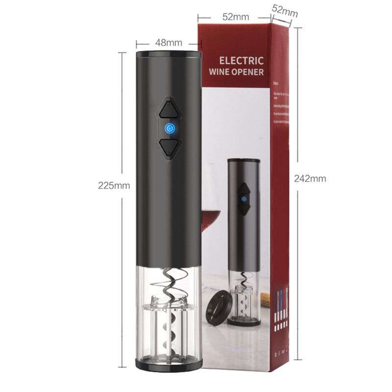Electric Wine Opener Automatic Electric Wine Bottle Corkscrew Opener - Black