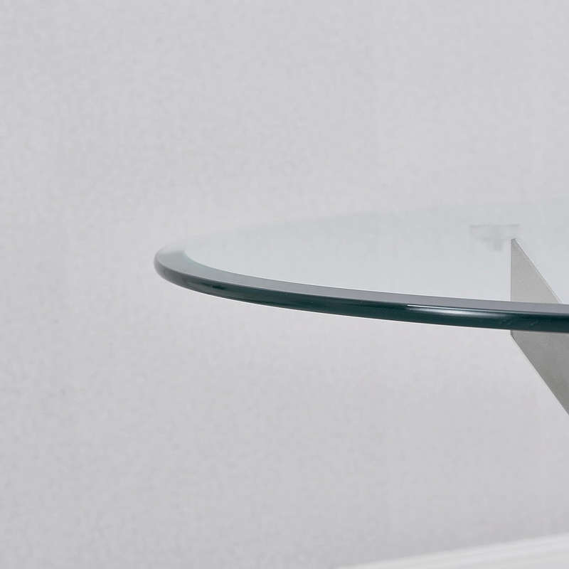 Dining Tables Glass With Silver Chrome Legs