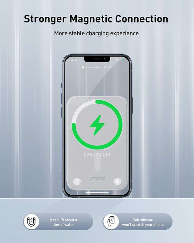 Wireless Portable PowerBank For iPhones - Magnetic Quick Charging