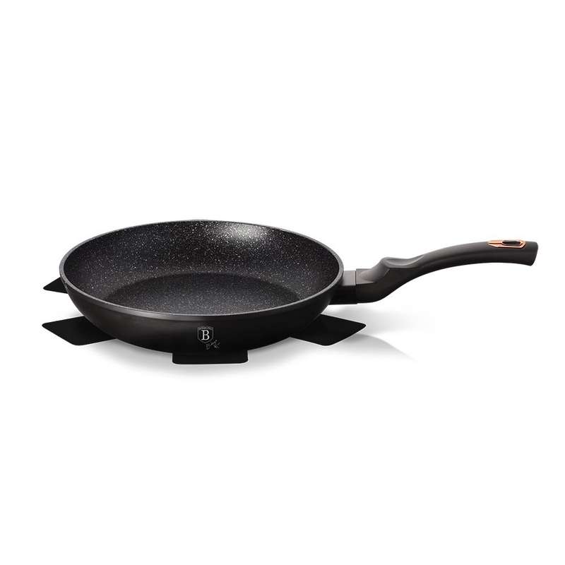 Berlinger Haus - 28 cm Rose Gold Metallic  Line Fry Pan - Black Rose(SLIGHTLY DEFORMED)