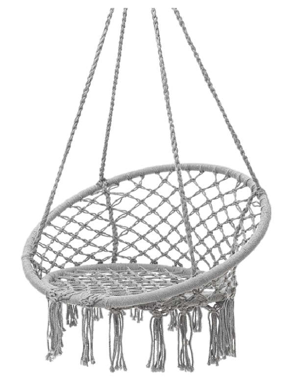 Grey Hanging Cotton Chair