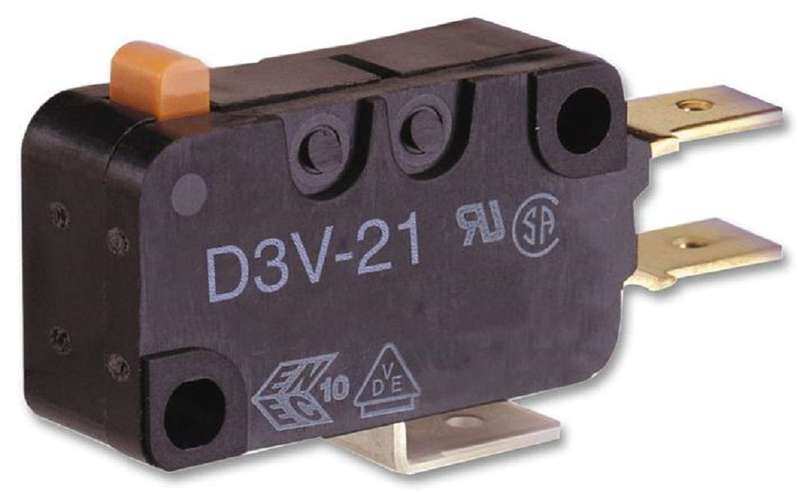 Omron (D3V-161M-1C5) Microswitch, Miniature, Short Hinge Lever