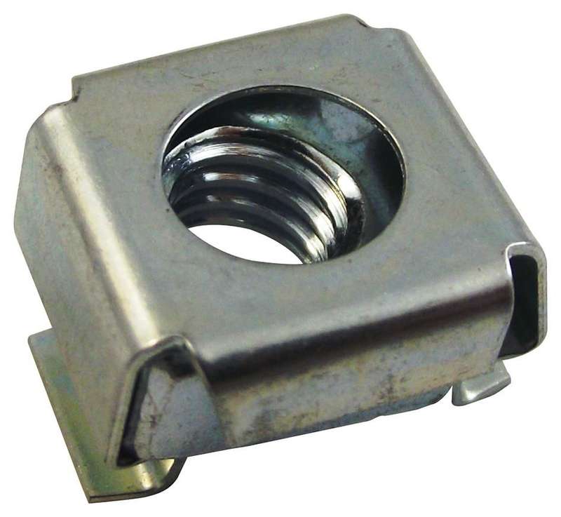 TR Fastenings (M6-CNSTNZ50) Caged Nut, M6, Carbon Steel, 1.6 mm, Zinc