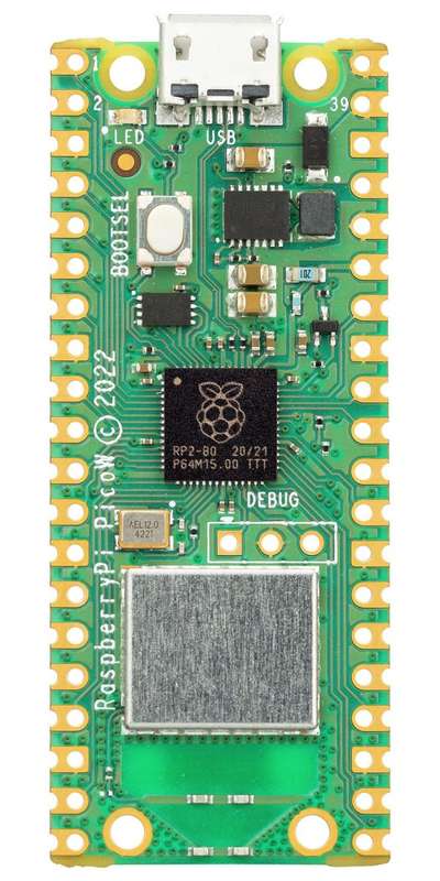 Raspberry Pi (RASPBERRY PI PICO W) Board, 32bit, ARM Cortex-M0+