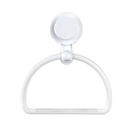 Bathroom Hand Towel Ring With Suction Cup - White