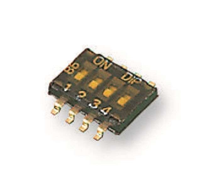 Multicomp Pro (MCDHN-04F-T-V) DIP Switch, SPST, 24 VDC, 25 mA, SMD