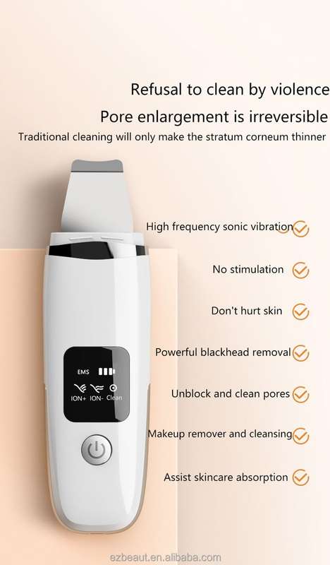 Ultrasonic Iron Facial cleansing Scrubber