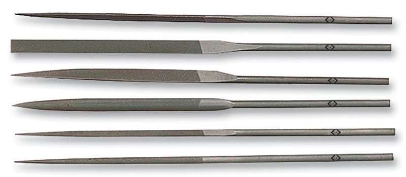 CK Tools (T0124P) Needle File Set, Precision, 70 mm Blade, 6 Piece