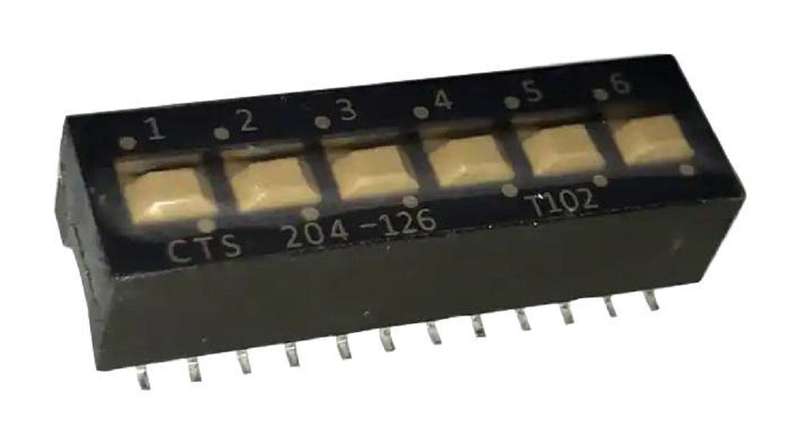 Cts (204-126ST) DIP / SIP Switch, SPDT, 50 V, 100 mA