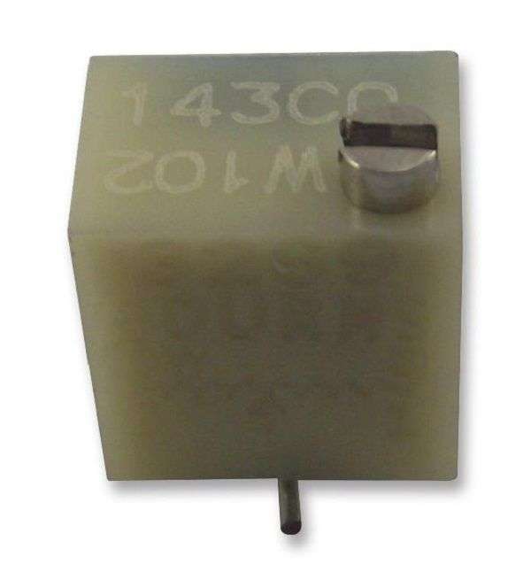 Bourns (3296W-1-125LF) Trimpot, Multi Turn, Cermet, Top Adjust, 1.2 Mohm