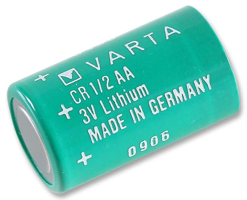 Varta (6127101301) Battery, Single Cell, 3 V, 1/2AA, 950 mAh
