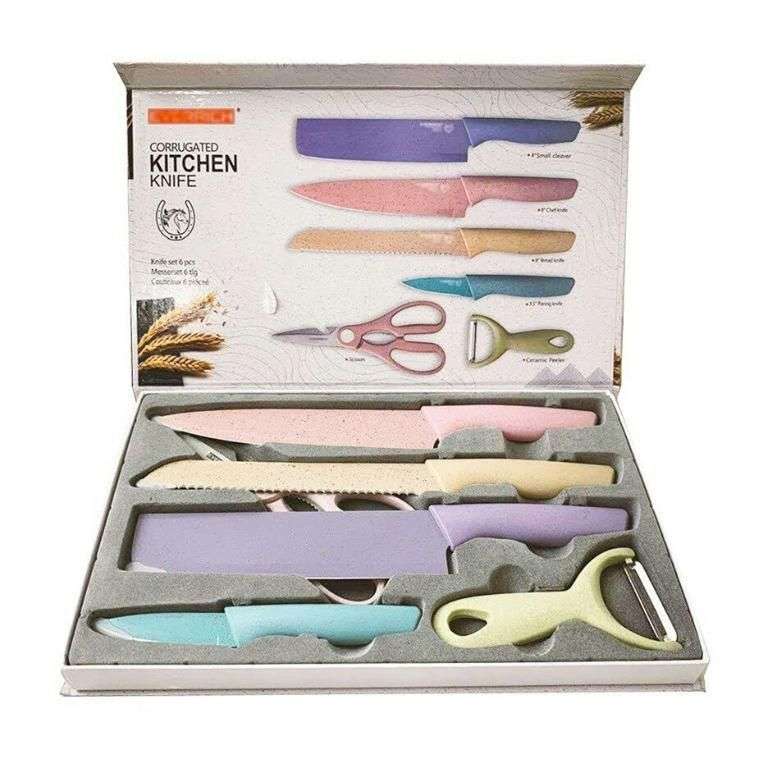 Corrugated Kitchen Knife Set 6 Piece