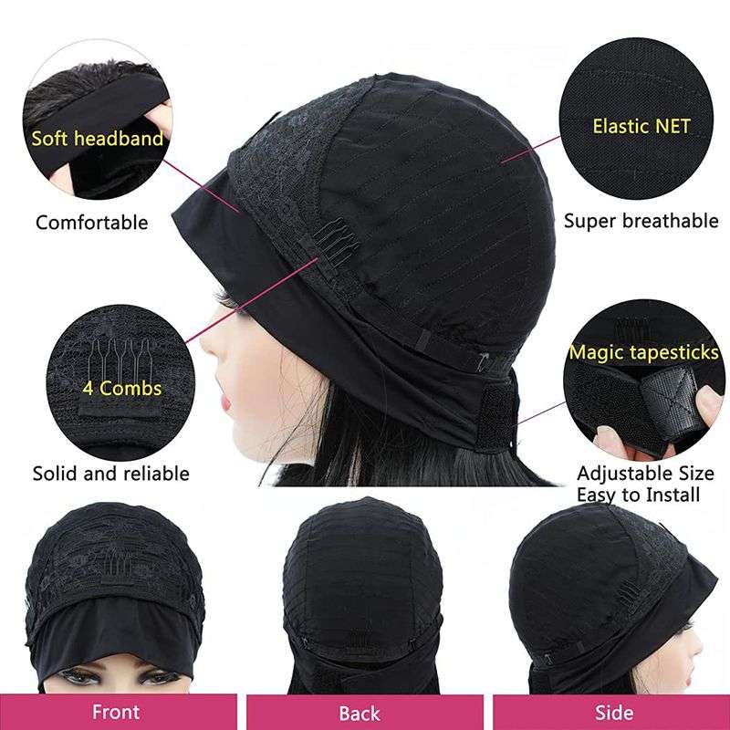 10inch Short Straight Bob Headband Wigs For Women