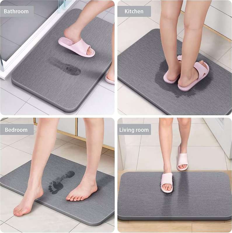 Synergy360 Diatom Bath Mat Fast Drying - Graphite Grey