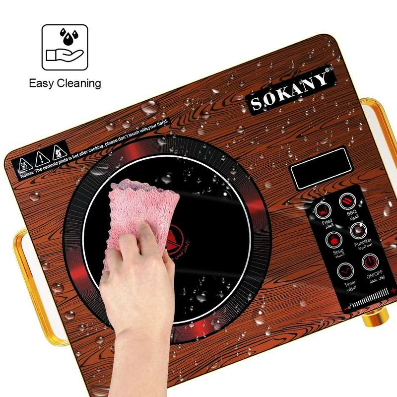 Sokany Induction Cooker Single Plate Compatible with All Cookware - 2200W