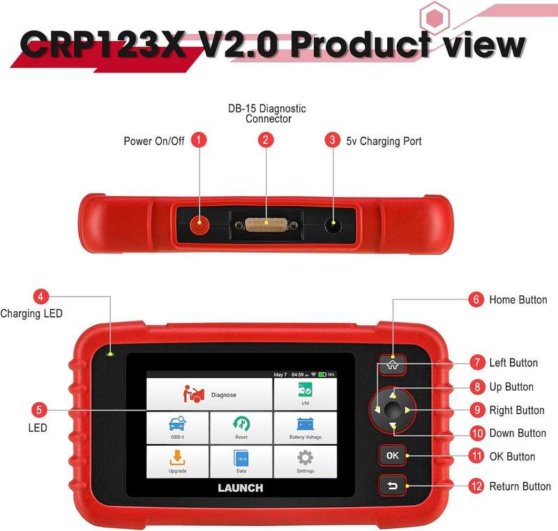2024 Launch CRP123X V2.0 Diagnostic Scan Tool
