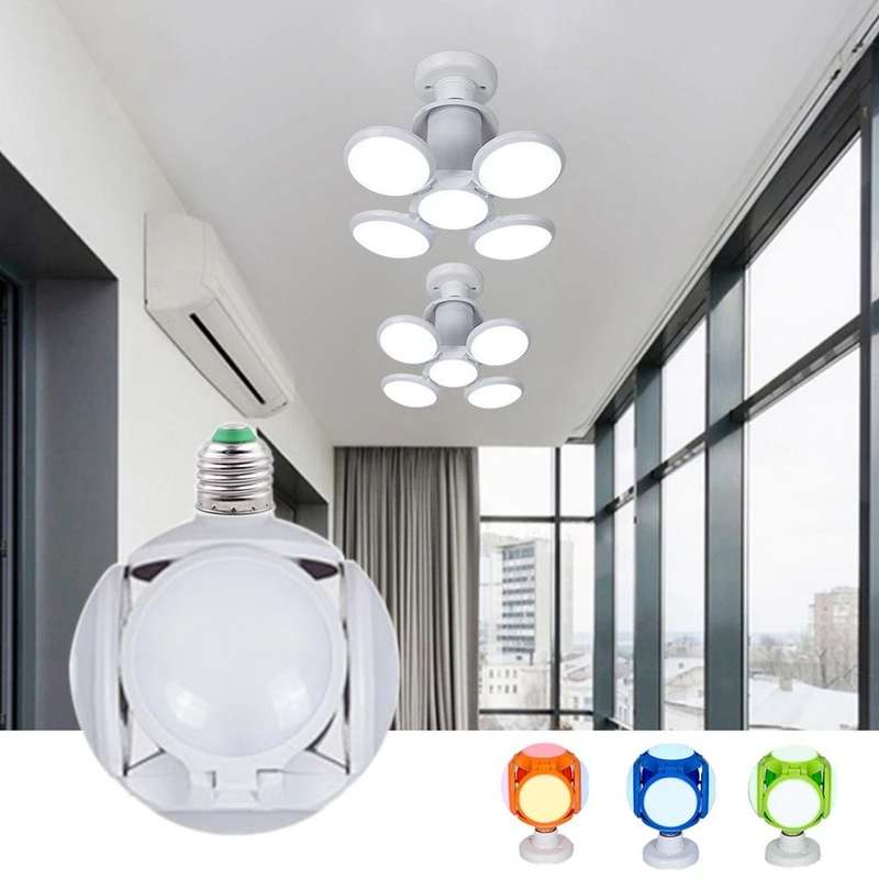 Rechargeable LED Folding Football UFO Lamp / Light E27 base Screw 30w