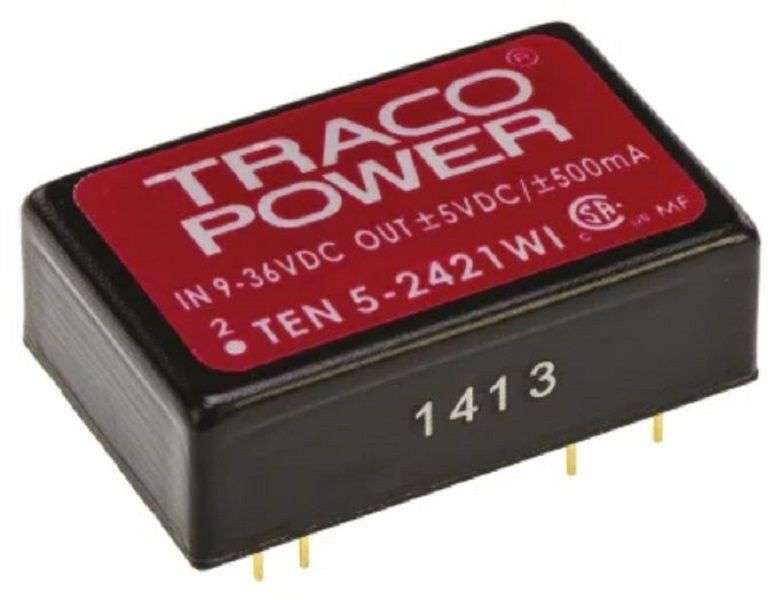 Traco Power (TEN 5-2421WI) Isolated Through Hole DC/DC Converter, 5V, 500mA