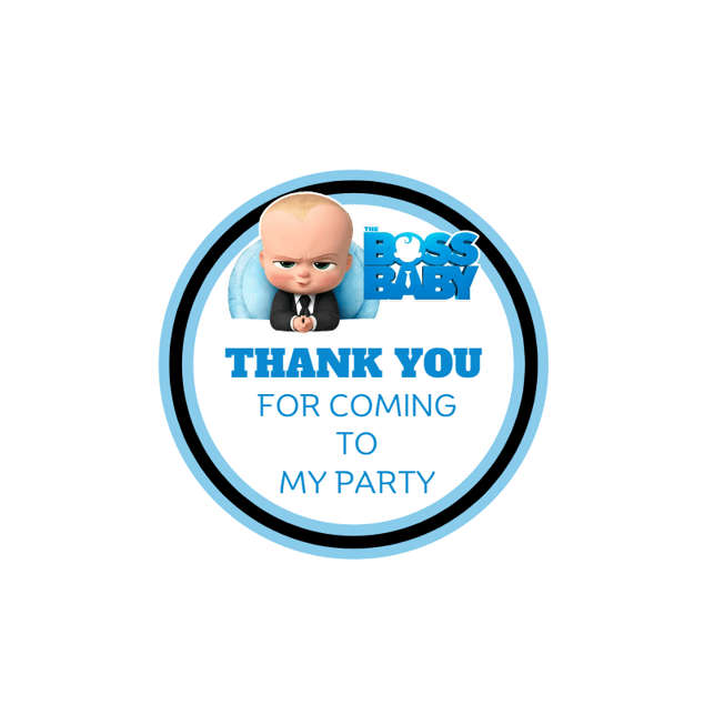Baby Boss Thank You Stickers - pack of 25