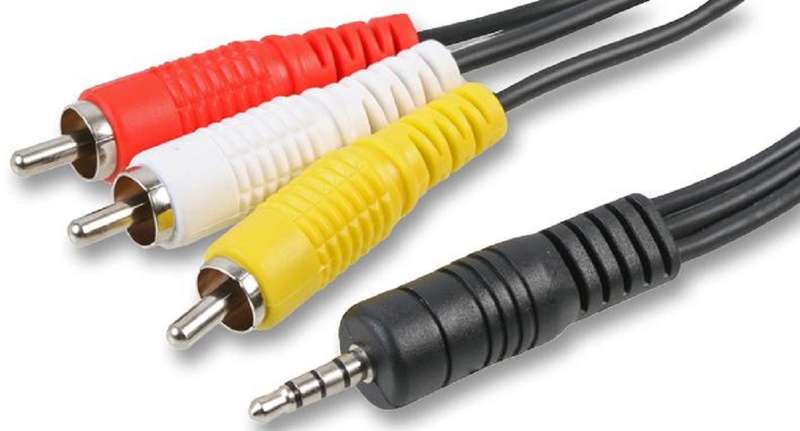 Pro Signal (PSG00667) 3.5mm 4 Pole Jack Plug, Phono (RCA) Plug, x 3