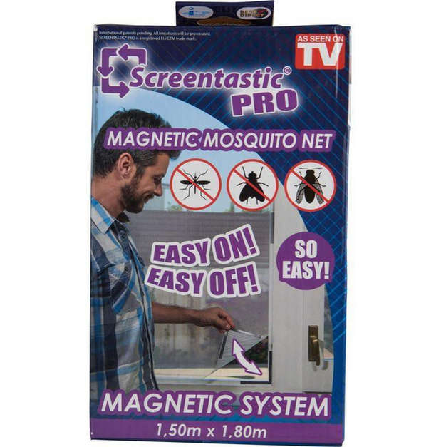 Magnetic mosquito net for windows with insect protectionMagnetic mosquito net for windows with insec