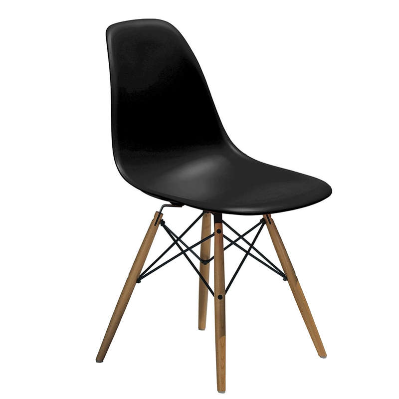 5 In 1 Nordic Design Rectangular Dining Table and Chairs (Black)