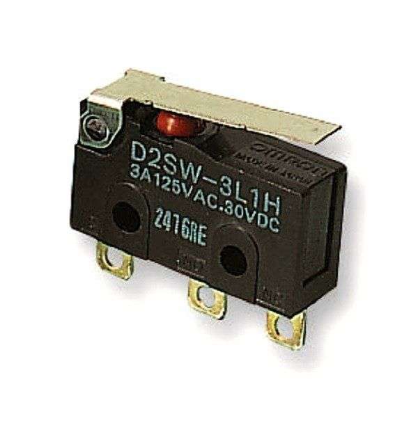 Omron (D2SW-3L1H) Microswitch, Snap Action, Lever