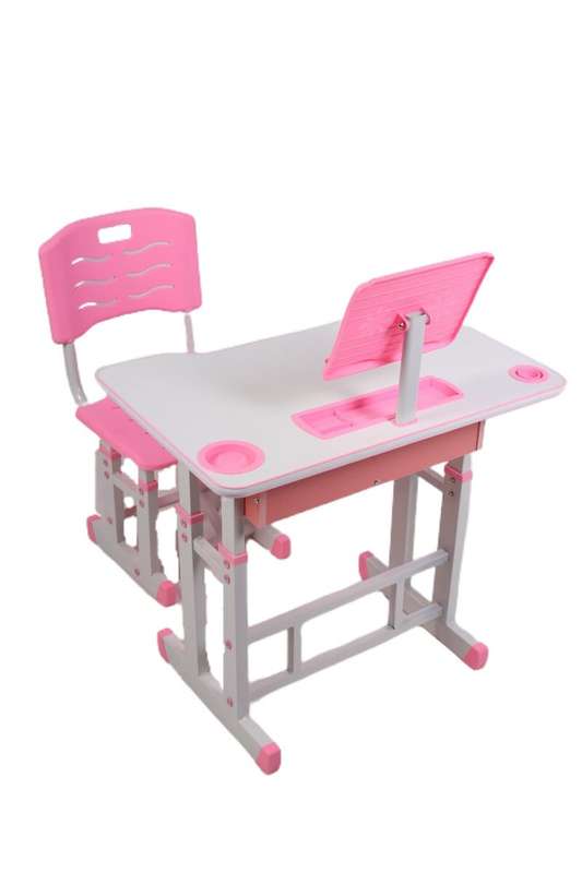 Adjustable  Kids Learning Study Table Desk and Chair Set with Storage & Reading Holding Panel