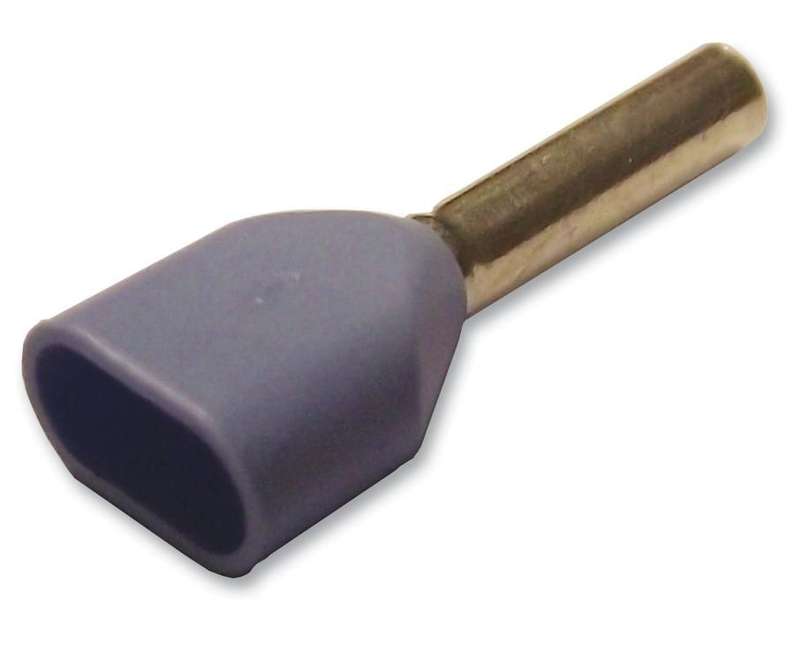 JST (TWE0.75-8) Wire Ferrule, Twin Entry, Twin Wire, 18 AWG, 0.75 mm²