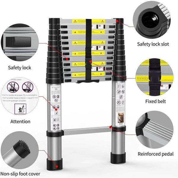 Ladder Telescopic Extension Non-Slip 3.2m Ladder